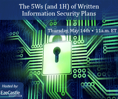 Written Information Security Plans - Webinar May 14th 
